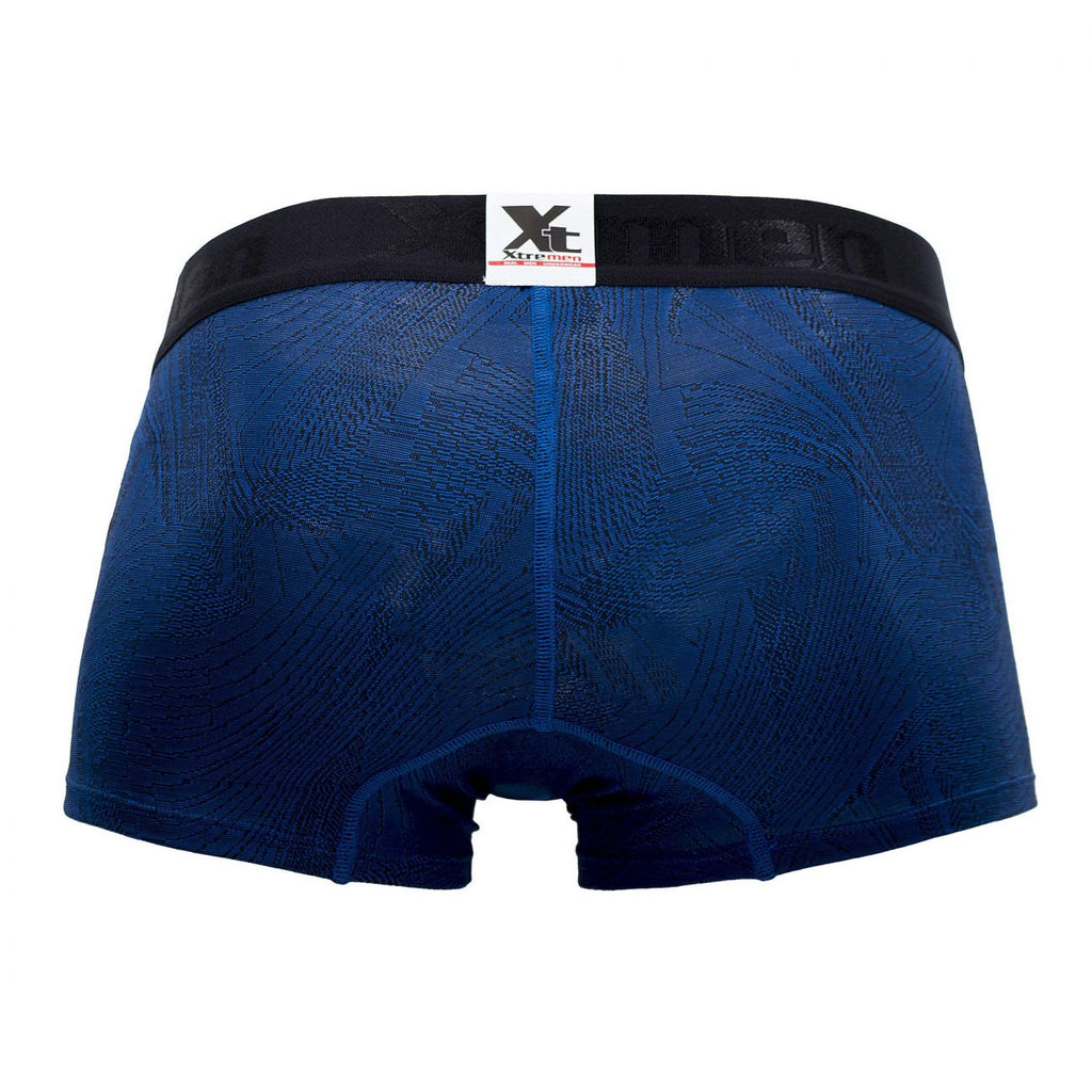 Xtremen 51477C Microfiber Jacquard Trunks Color Blue - DealByEthan.gay loves Xtremen