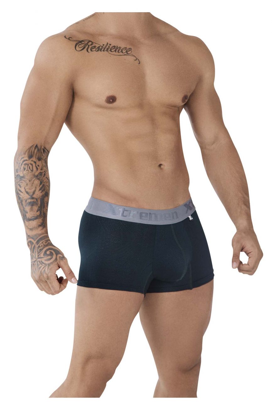 Xtremen 51477C Microfiber Jacquard Trunks Color Green - DealByEthan.gay loves Xtremen