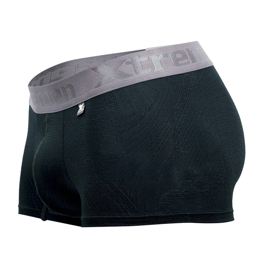 Xtremen 51477C Microfiber Jacquard Trunks Color Green - DealByEthan.gay loves Xtremen