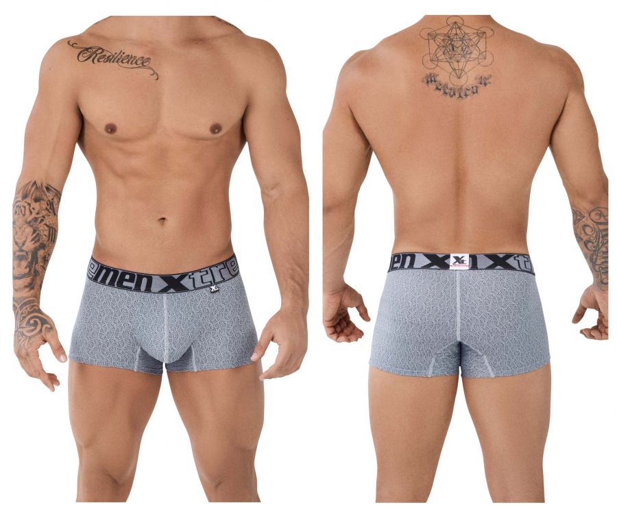 Xtremen 51478C Microfiber Jacquard Trunks Color Gray - DealByEthan.gay loves Xtremen