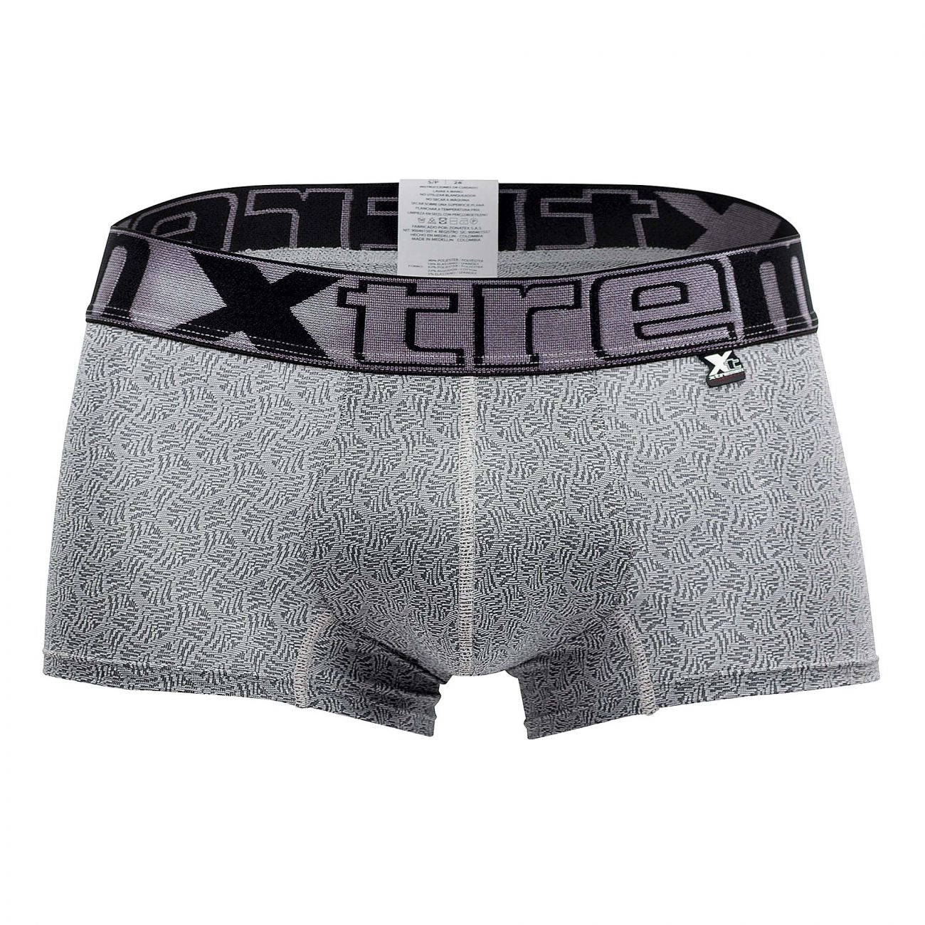Xtremen 51478C Microfiber Jacquard Trunks Color Gray - DealByEthan.gay loves Xtremen