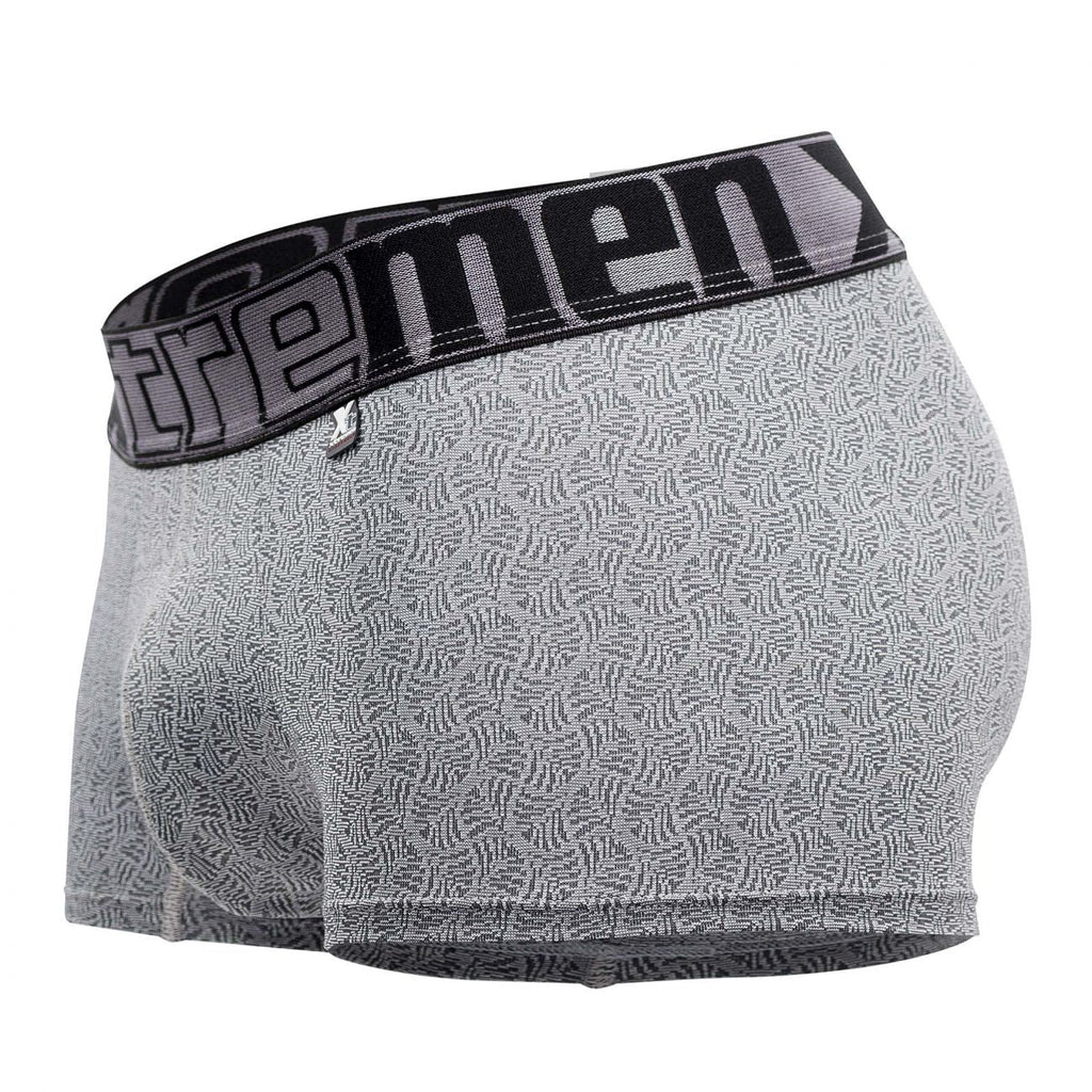 Xtremen 51478C Microfiber Jacquard Trunks Color Gray - DealByEthan.gay loves Xtremen