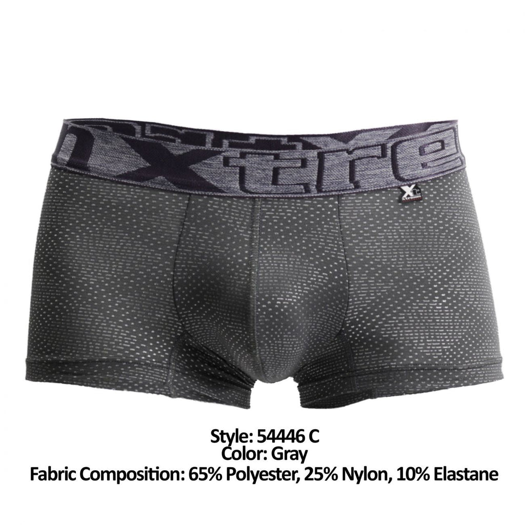 Xtremen 54446C Jacquard Stripes Boxer Briefs Color Gray - DealByEthan.gay loves Xtremen