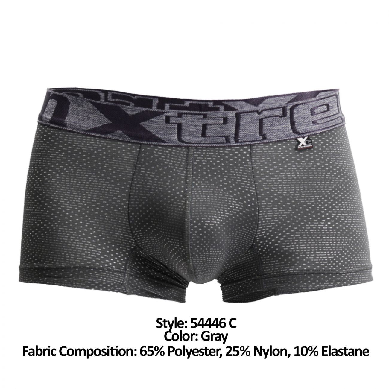 Xtremen 54446C Jacquard Stripes Boxer Briefs Color Gray - DealByEthan.gay loves Xtremen
