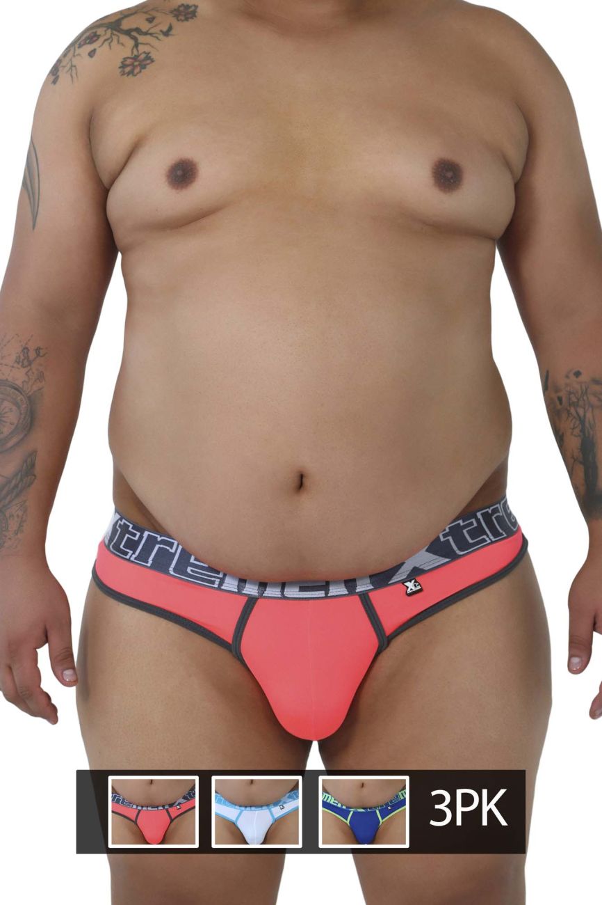 Xtremen 91031X-3 3PK Thongs Color Fuchsia-White-Blue - DealByEthan.gay loves Xtremen