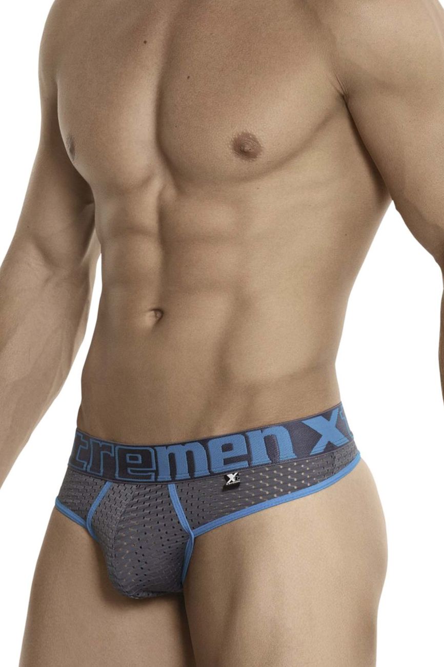 Tangas Xtremen 91036-3 3PK Color Blanco-Gris-Azul