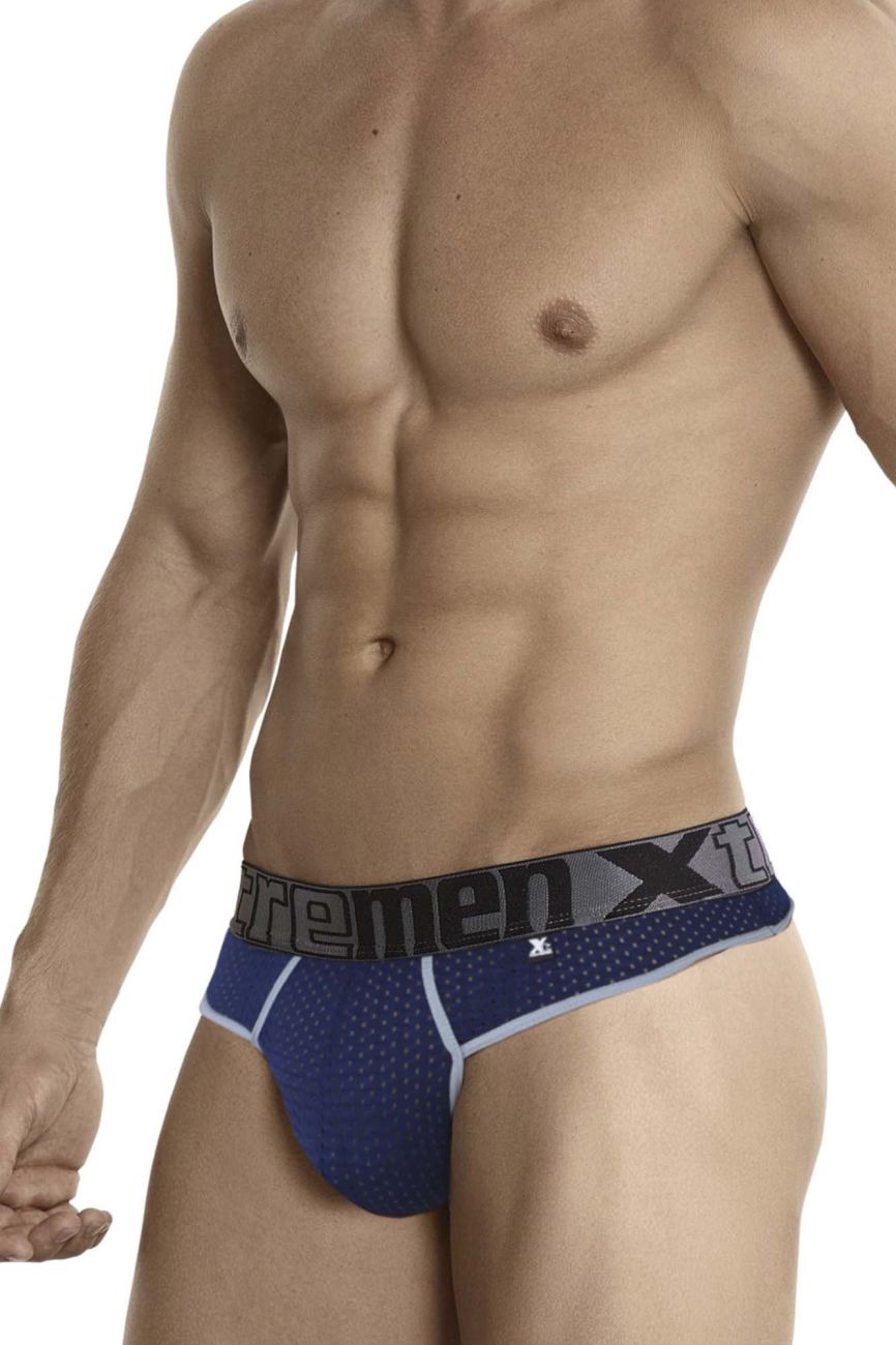 Tangas Xtremen 91036-3 3PK Color Blanco-Gris-Azul