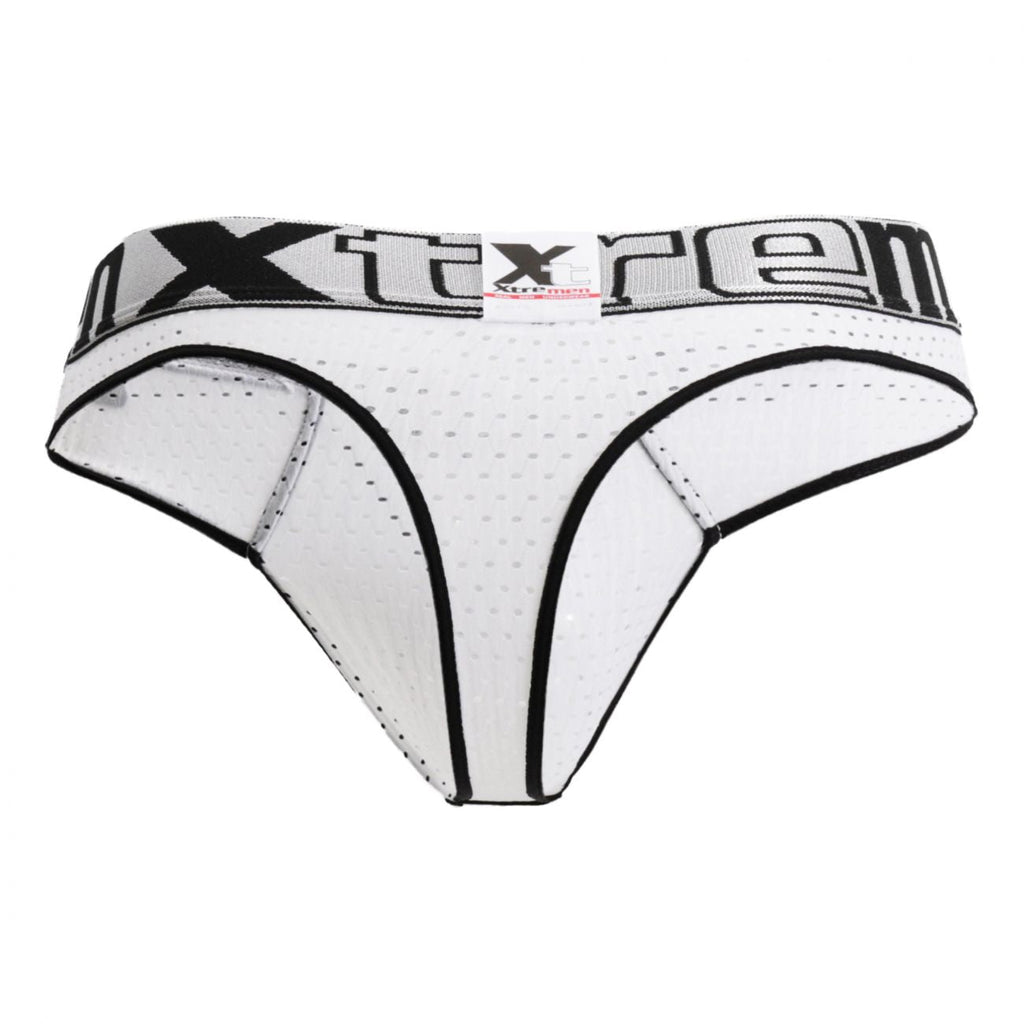 Xtremen 91036X Mesh Thongs Color White - DealByEthan.gay loves Xtremen