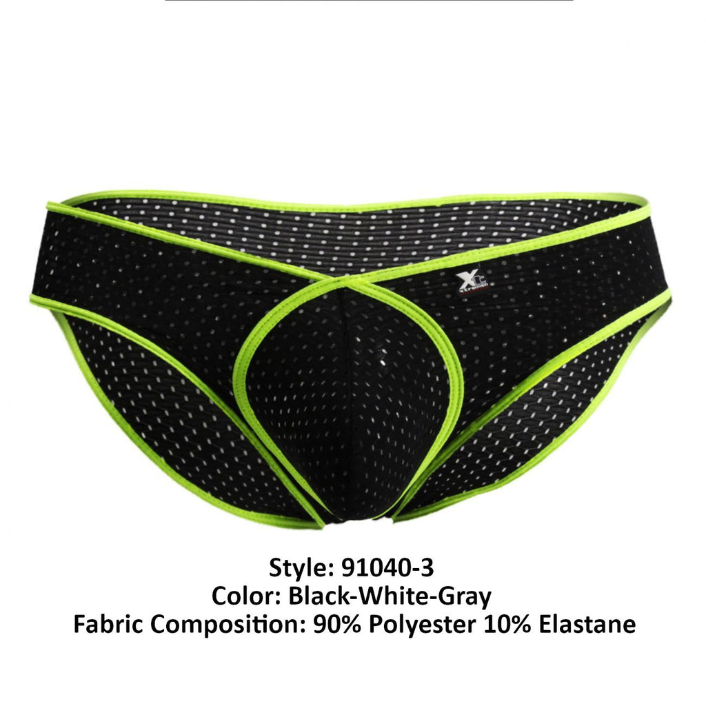 Xtremen 91040-3 3PK Briefs Color Black-White-Gray - DealByEthan.gay loves Xtremen