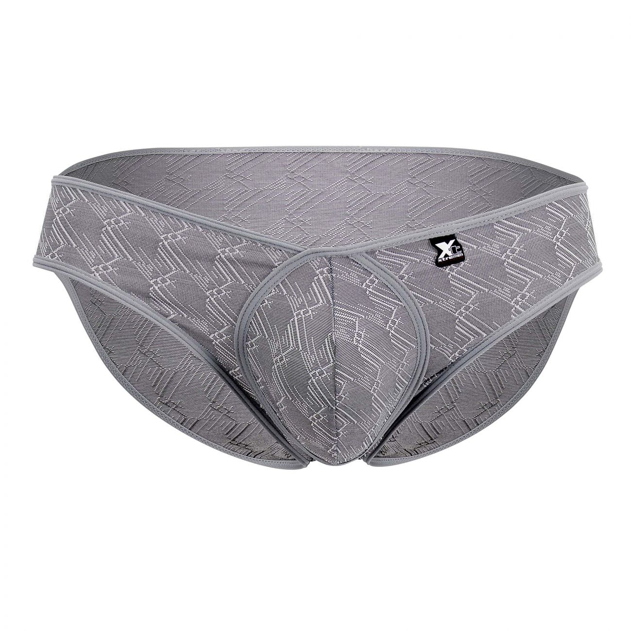 Xtremen 91075 Microfiber Jacquard Briefs Color Gray - DealByEthan.gay loves Xtremen