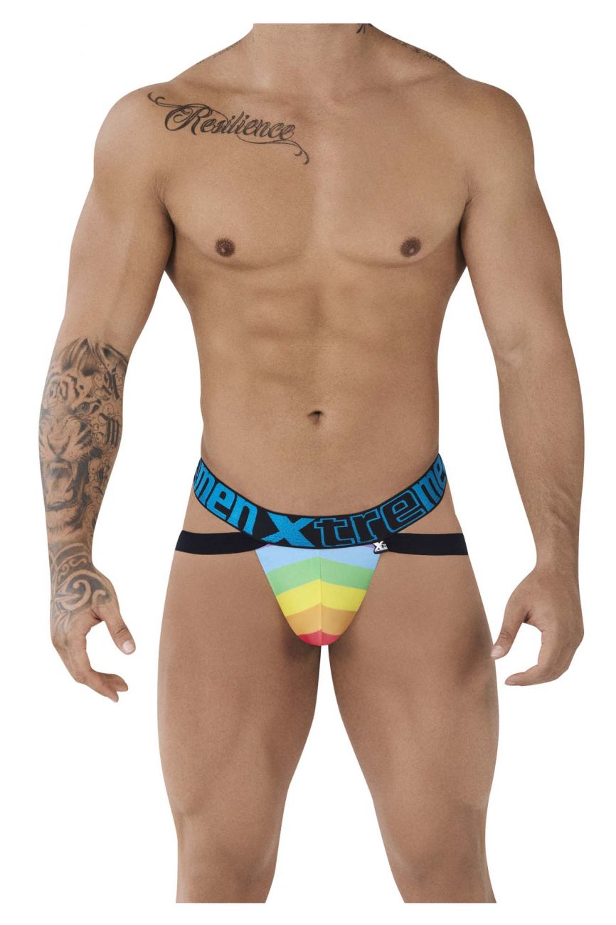 Xtremen 91083 Microfiber Pride Jockstrap Color Blue - DealByEthan.gay loves Xtremen