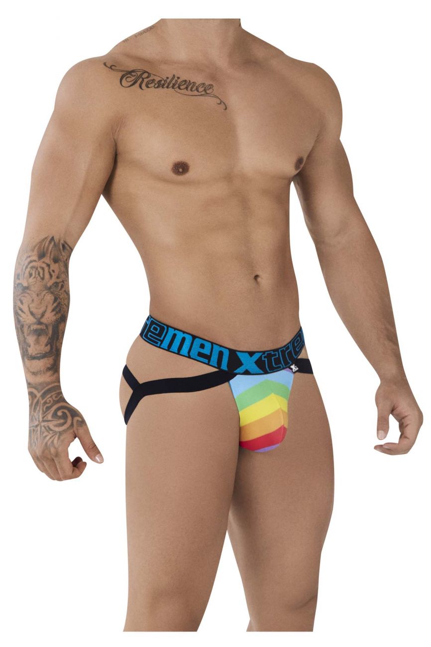 Xtremen 91083 Microfiber Pride Jockstrap Color Blue - DealByEthan.gay loves Xtremen