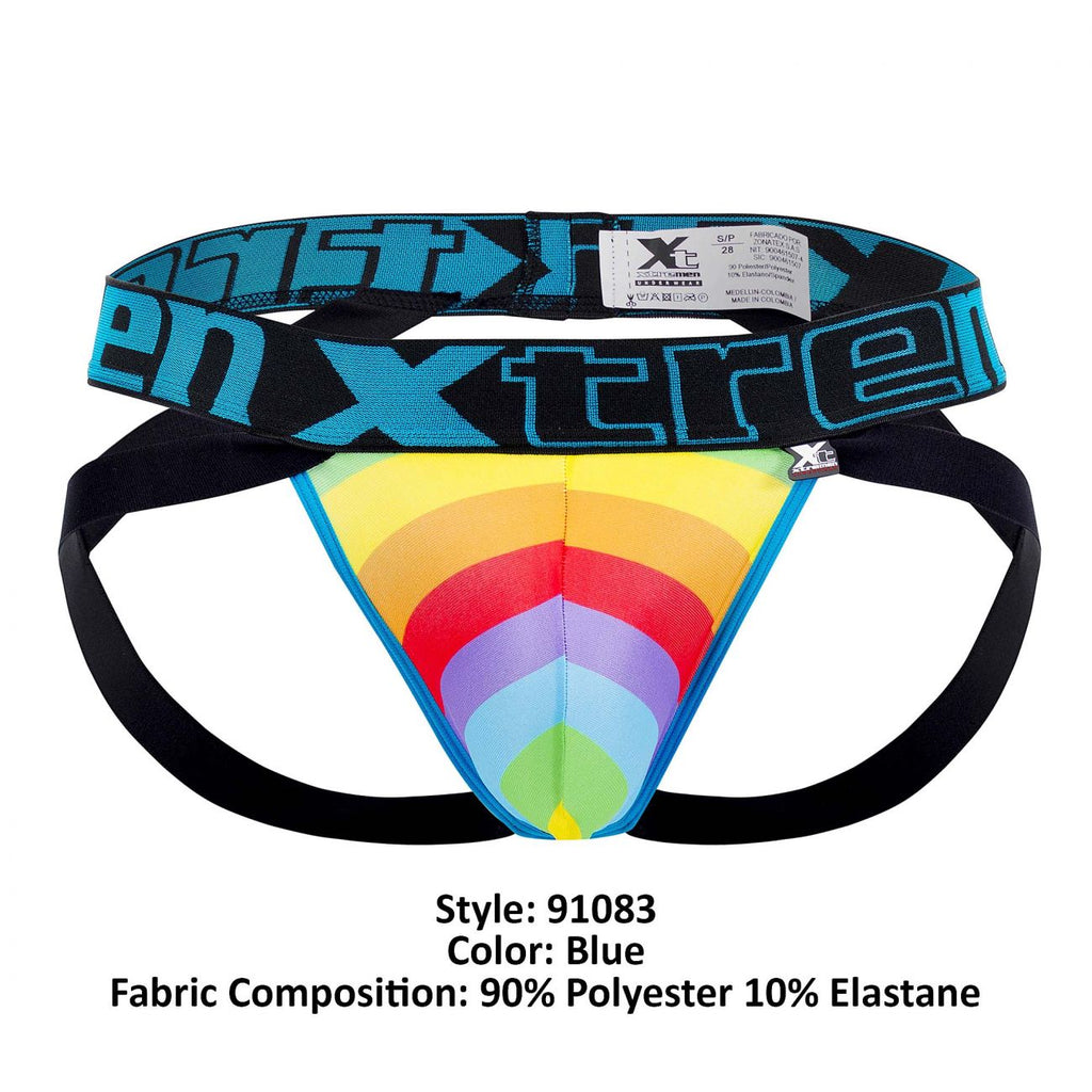 Xtremen 91083 Microfiber Pride Jockstrap Color Blue - DealByEthan.gay loves Xtremen