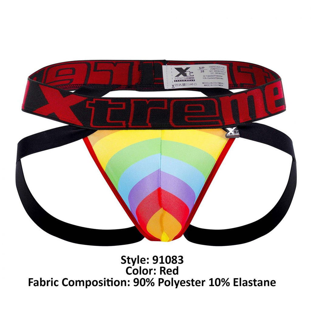 Xtremen 91083 Microfiber Pride Jockstrap Color Red - DealByEthan.gay loves Xtremen