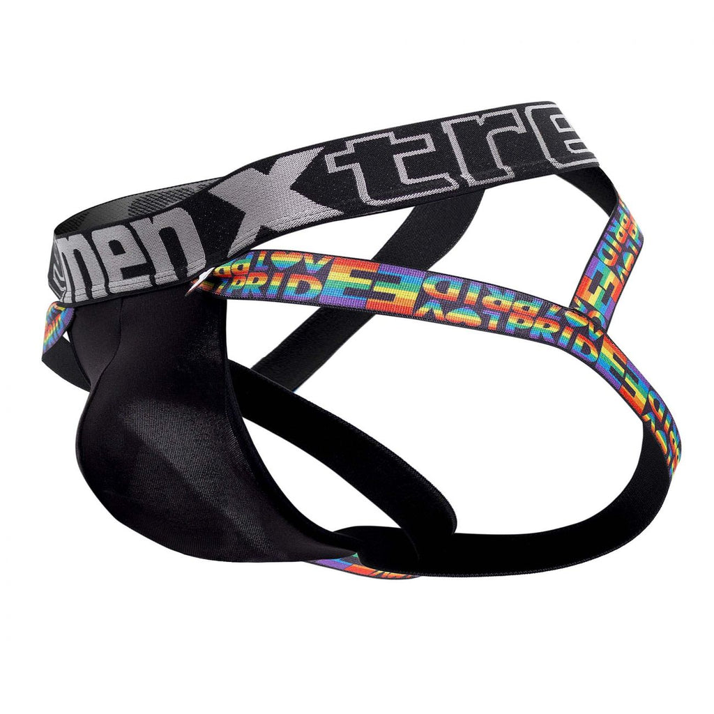Xtremen 91084 Microfiber Pride Jockstrap Color Black - DealByEthan.gay loves Xtremen