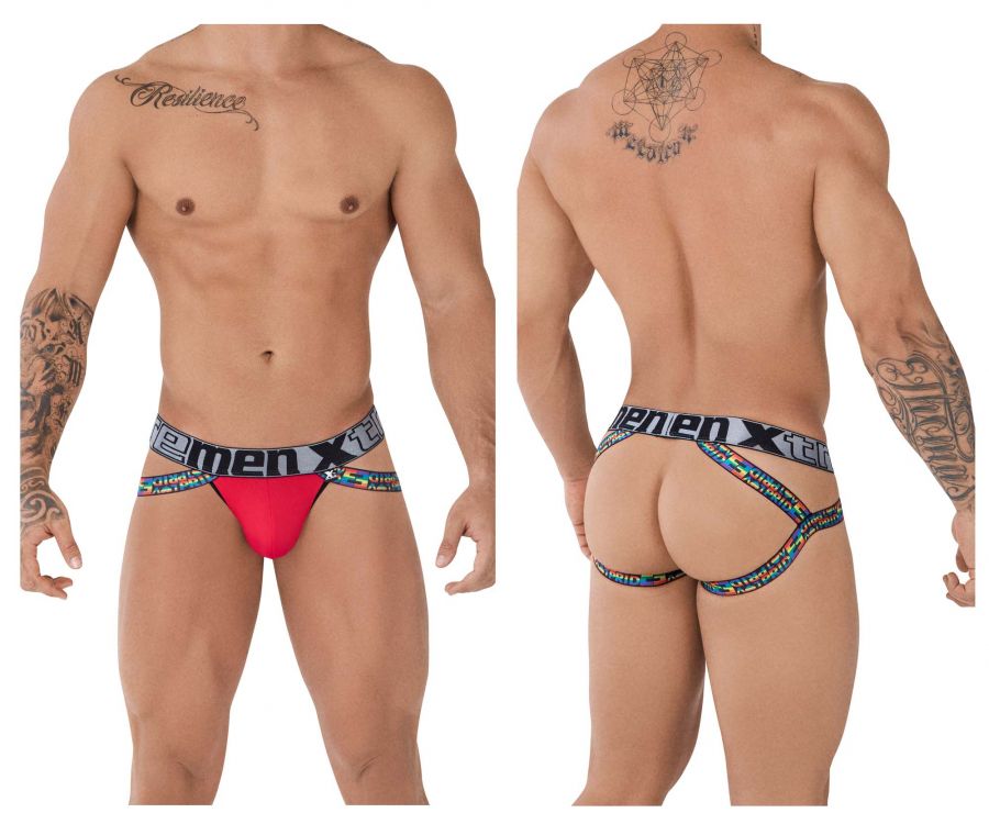 Xtremen 91084 Microfiber Pride Jockstrap Color Red - DealByEthan.gay loves Xtremen