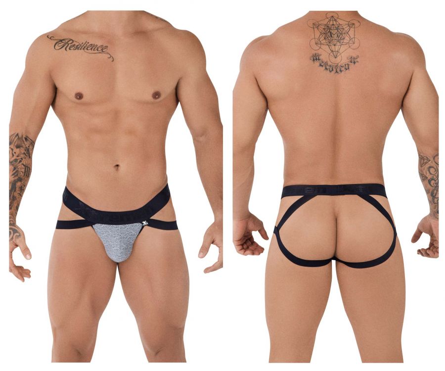 Xtremen 91085 Microfiber Jacquard Jockstrap Color Gray - DealByEthan.gay loves Xtremen