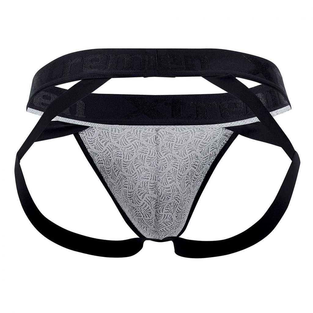 Xtremen 91085 Microfiber Jacquard Jockstrap Color Gray - DealByEthan.gay loves Xtremen