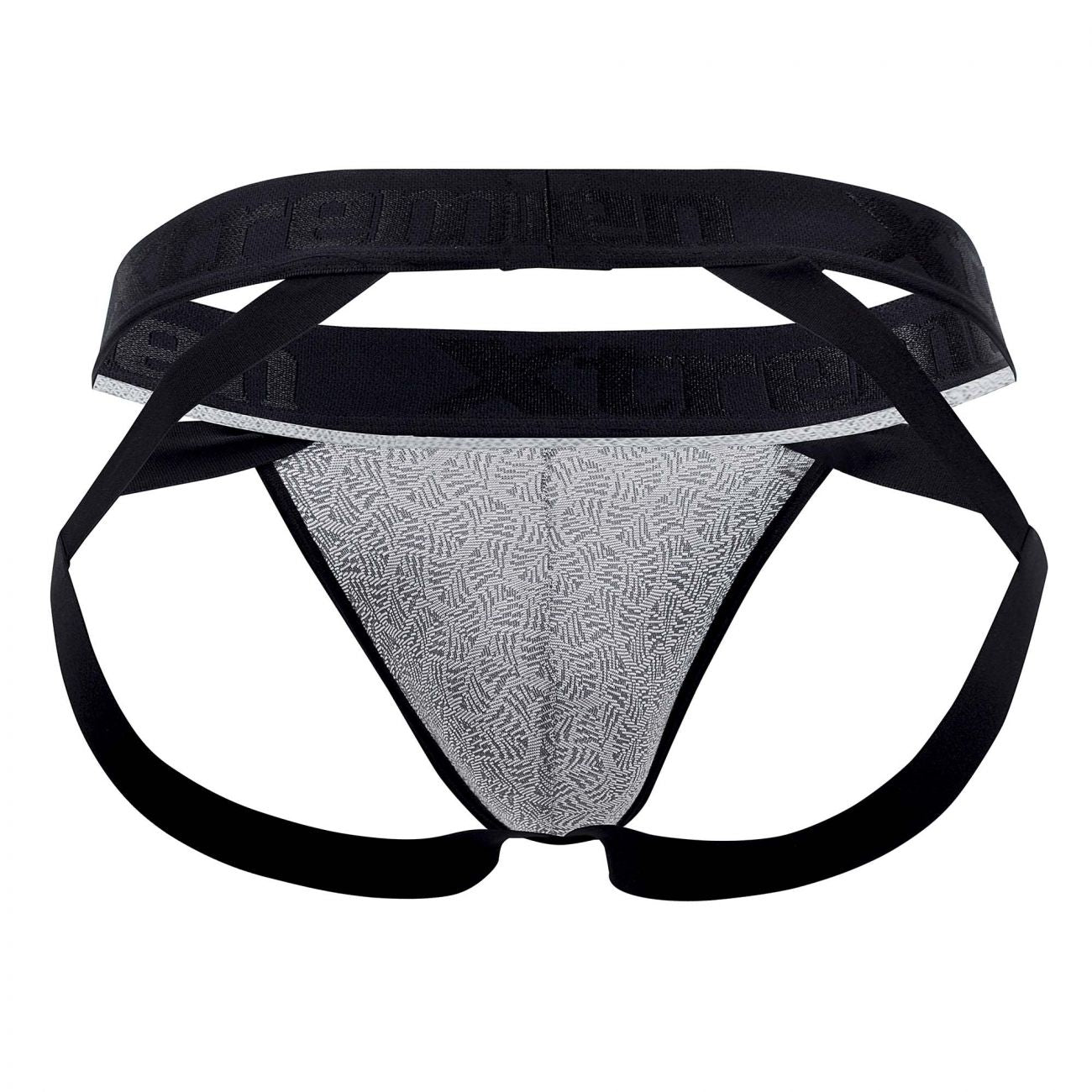 Xtremen 91085 Microfiber Jacquard Jockstrap Color Gray - DealByEthan.gay loves Xtremen