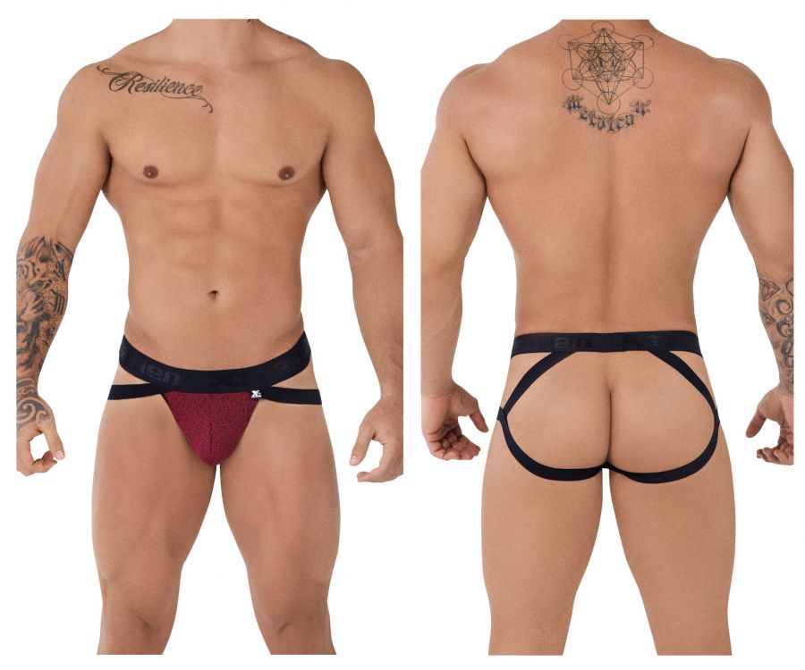 Xtremen 91085 Microfiber Jacquard Jockstrap Color Red - DealByEthan.gay loves Xtremen