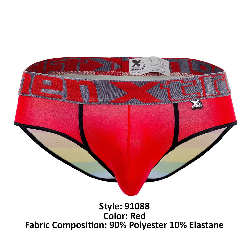 Xtremen 91088 Microfiber Pride Briefs Color Red - DealByEthan.gay loves Xtremen