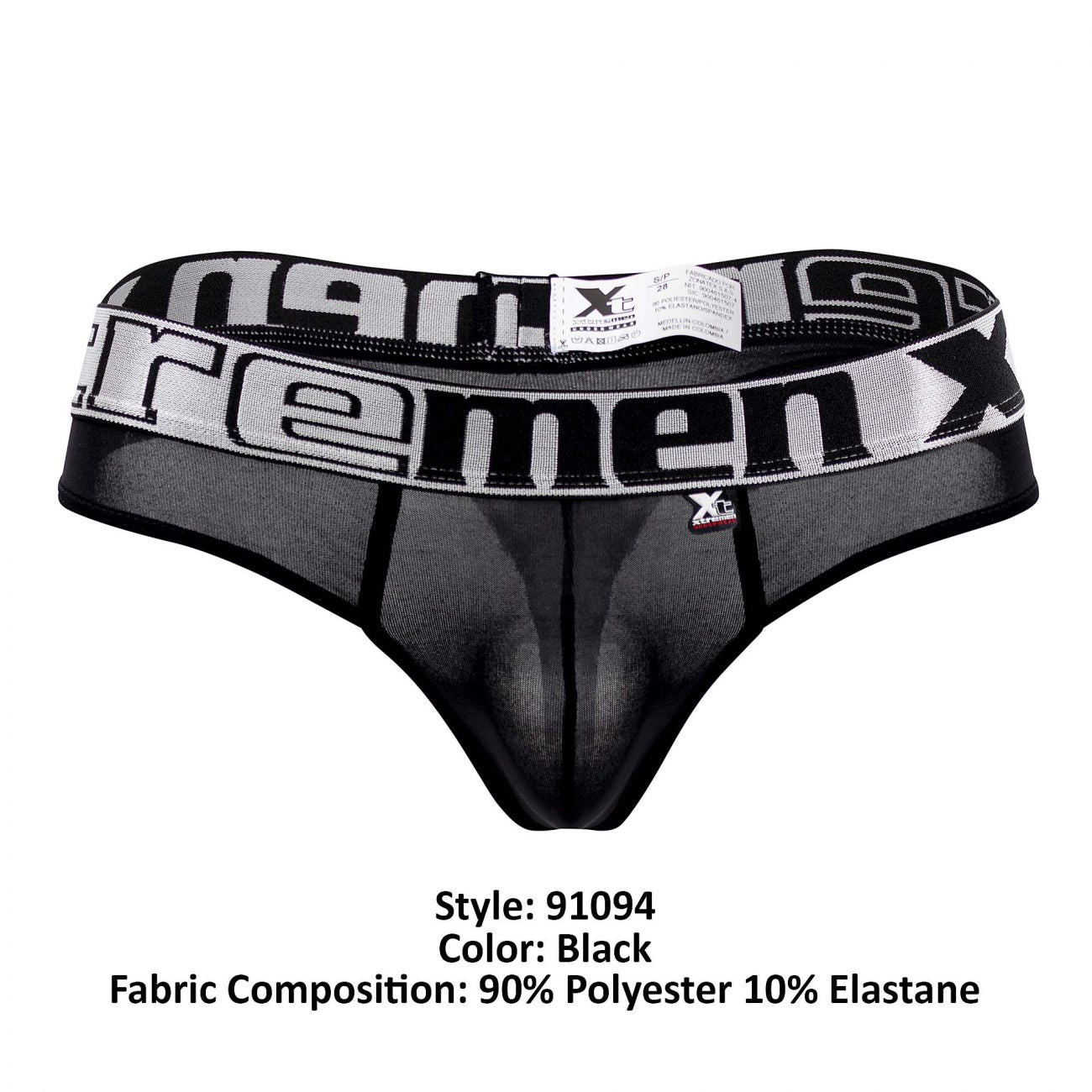 Xtremen 91094 Microfiber Thongs Color Black - DealByEthan.gay loves Xtremen