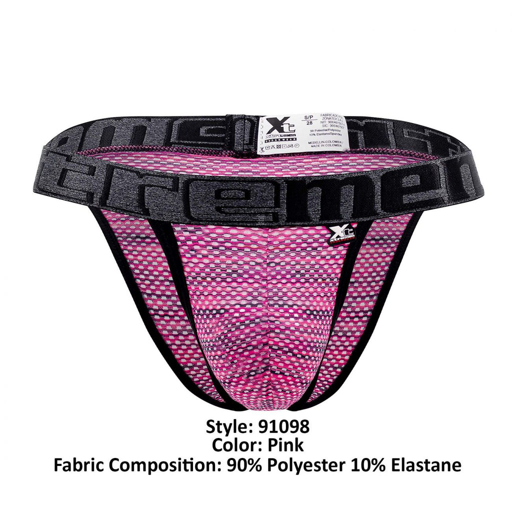 Xtremen 91098 Microfiber Mesh Bikini Color Pink - DealByEthan.gay loves Xtremen