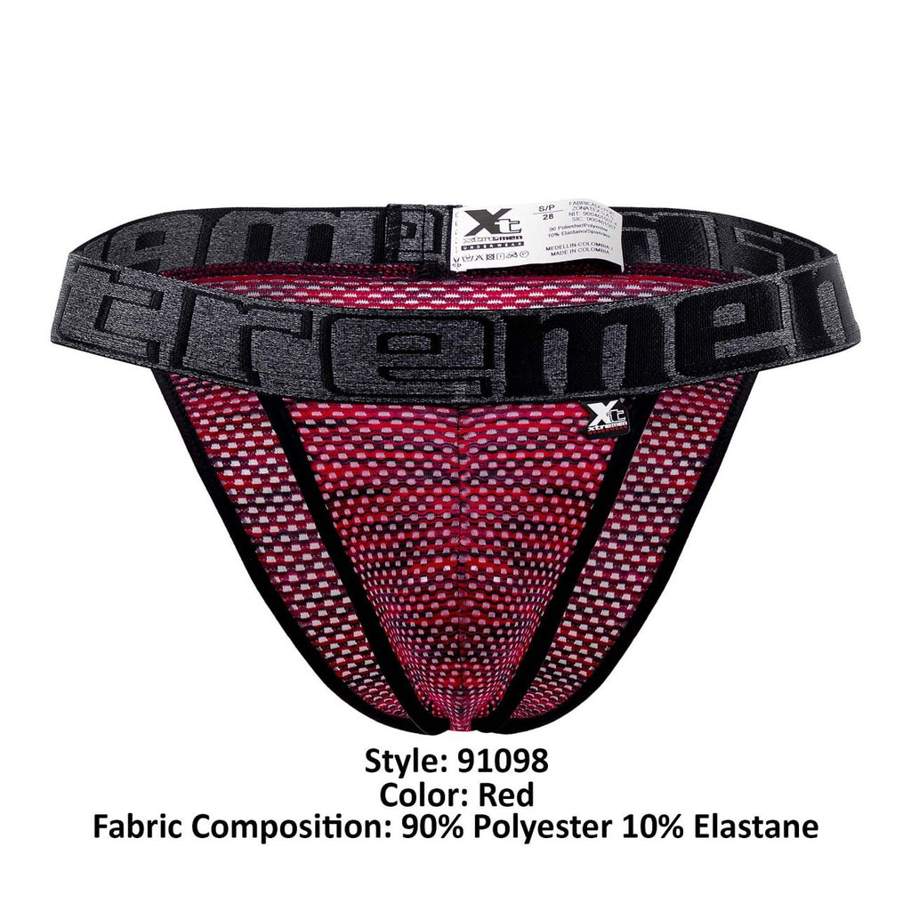 Xtremen 91098 Microfiber Mesh Bikini Color Red - DealByEthan.gay loves Xtremen