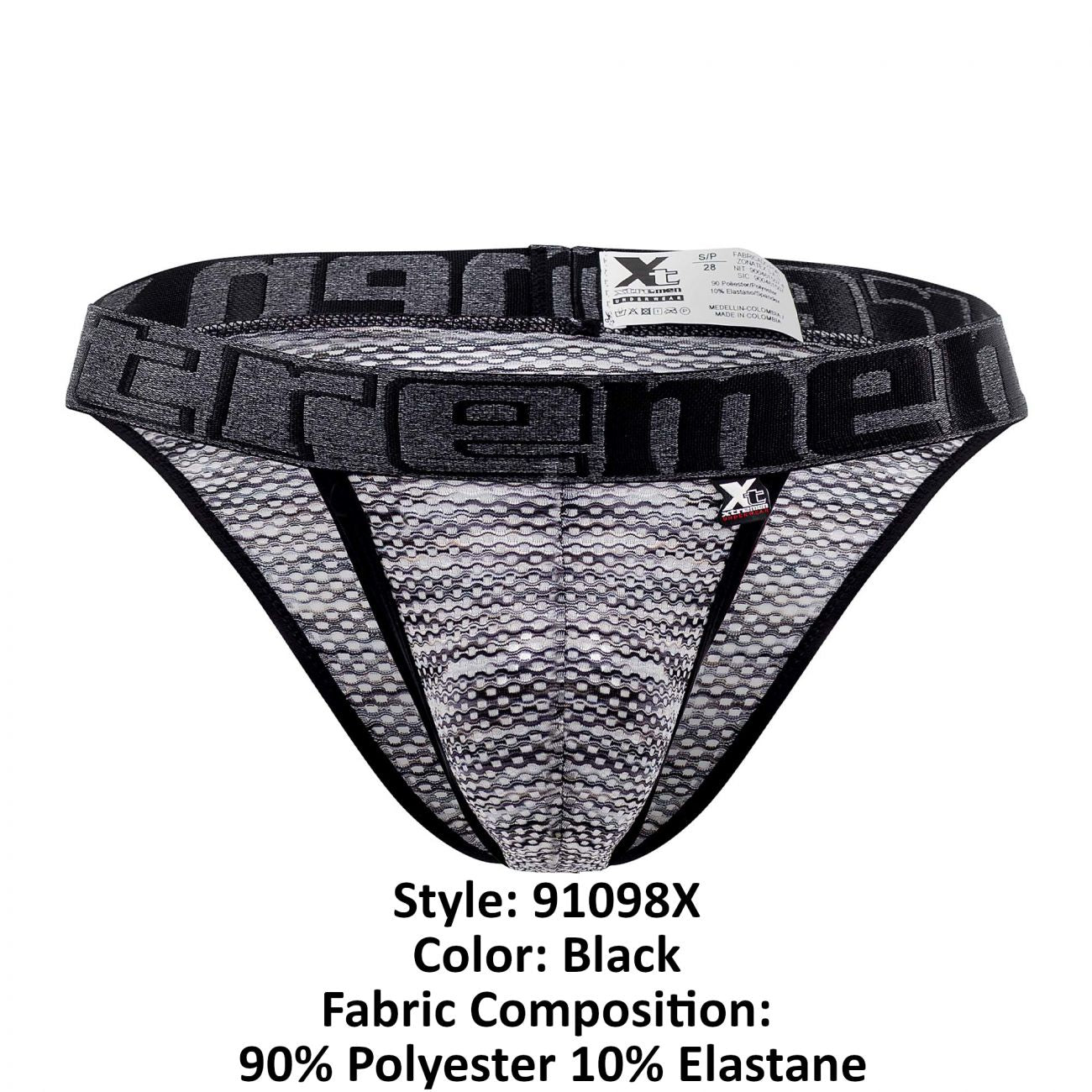 Xtremen 91098X Microfiber Mesh Bikini Color Black - DealByEthan.gay loves Xtremen
