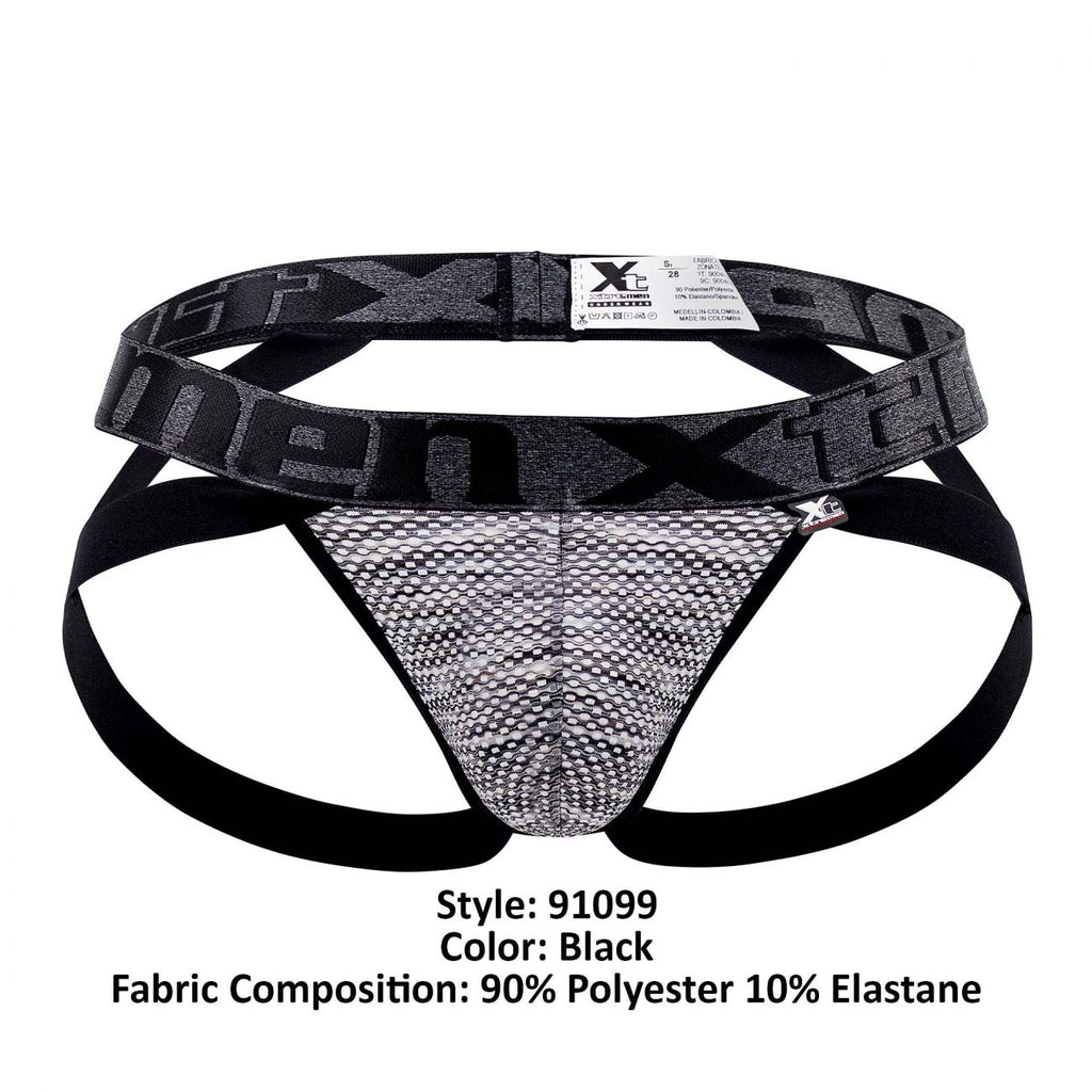 Xtremen 91099 Microfiber Mesh Jockstrap Color Black - DealByEthan.gay loves Xtremen
