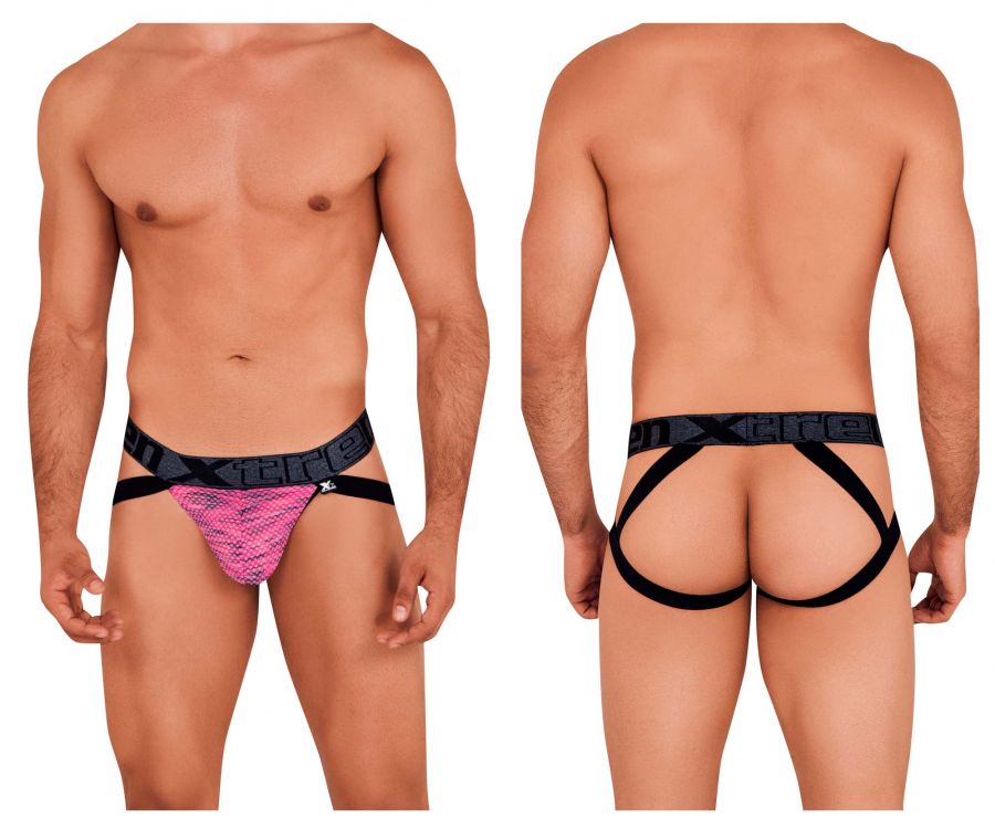Xtremen 91099 Microfiber Mesh Jockstrap Color Pink - DealByEthan.gay loves Xtremen