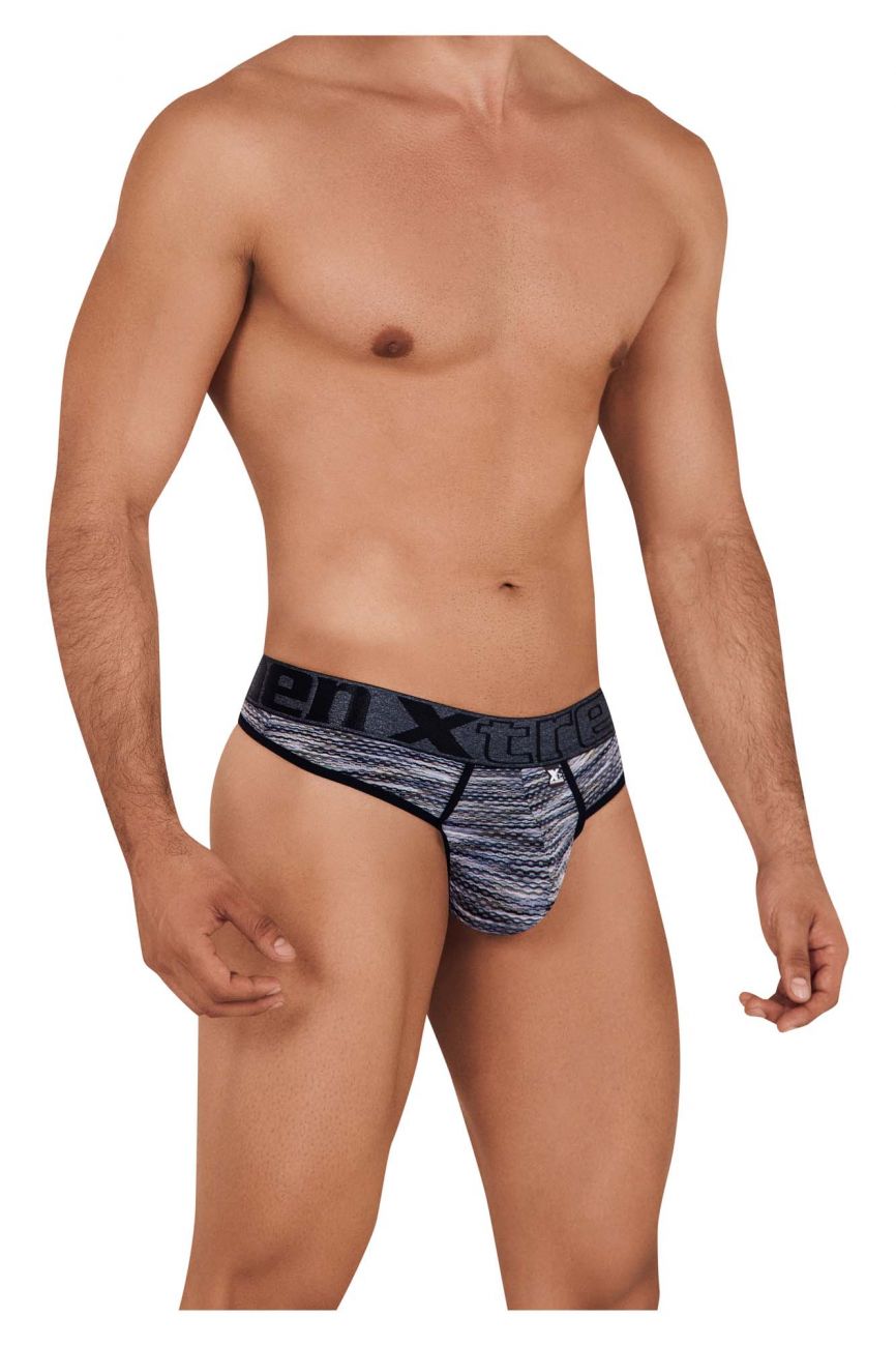 Xtremen 91100 Microfiber Mesh Thongs Color Black - DealByEthan.gay loves Xtremen
