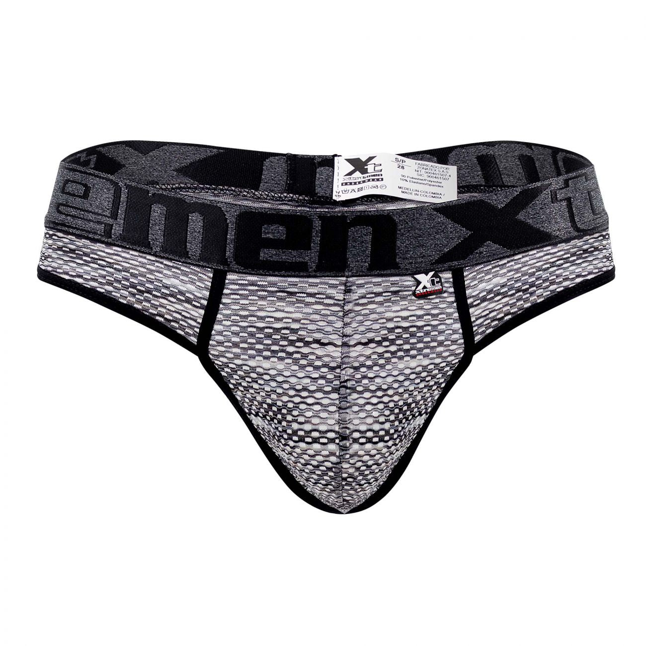 Xtremen 91100X Microfiber Mesh Thongs Color Black - DealByEthan.gay loves Xtremen