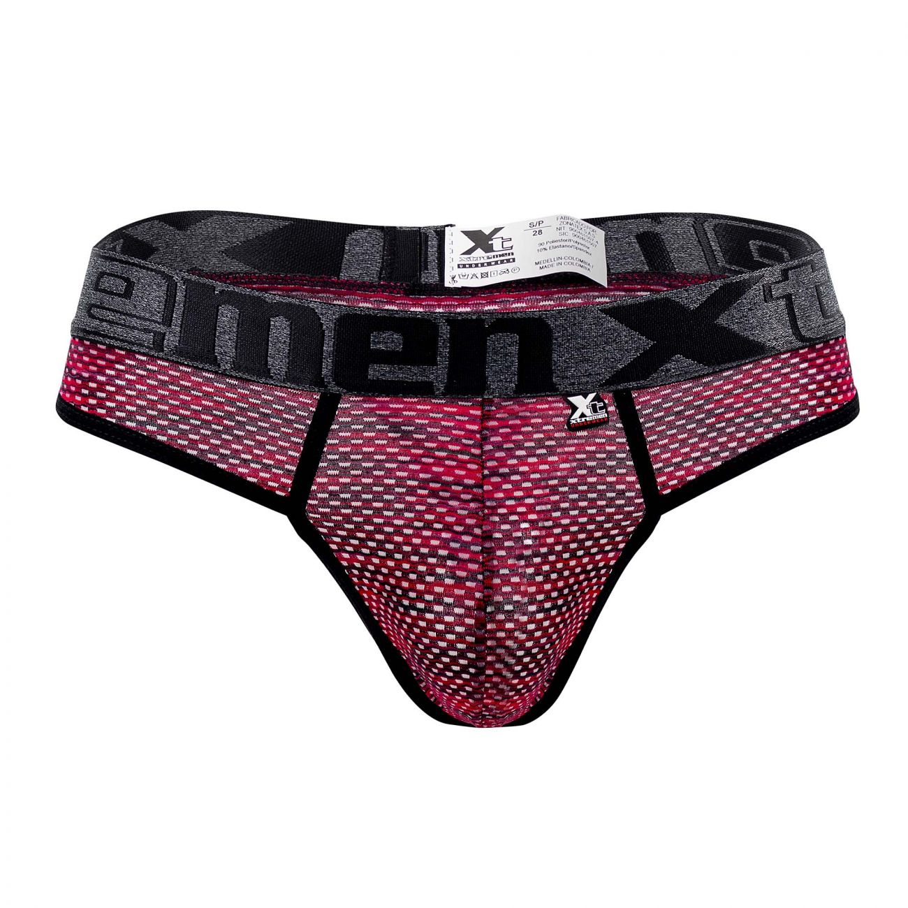 Xtremen 91100X Microfiber Mesh Thongs Color Red - DealByEthan.gay loves Xtremen