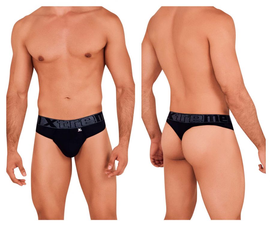 Xtremen 91101 Microfiber Thongs Color Black - DealByEthan.gay loves Xtremen