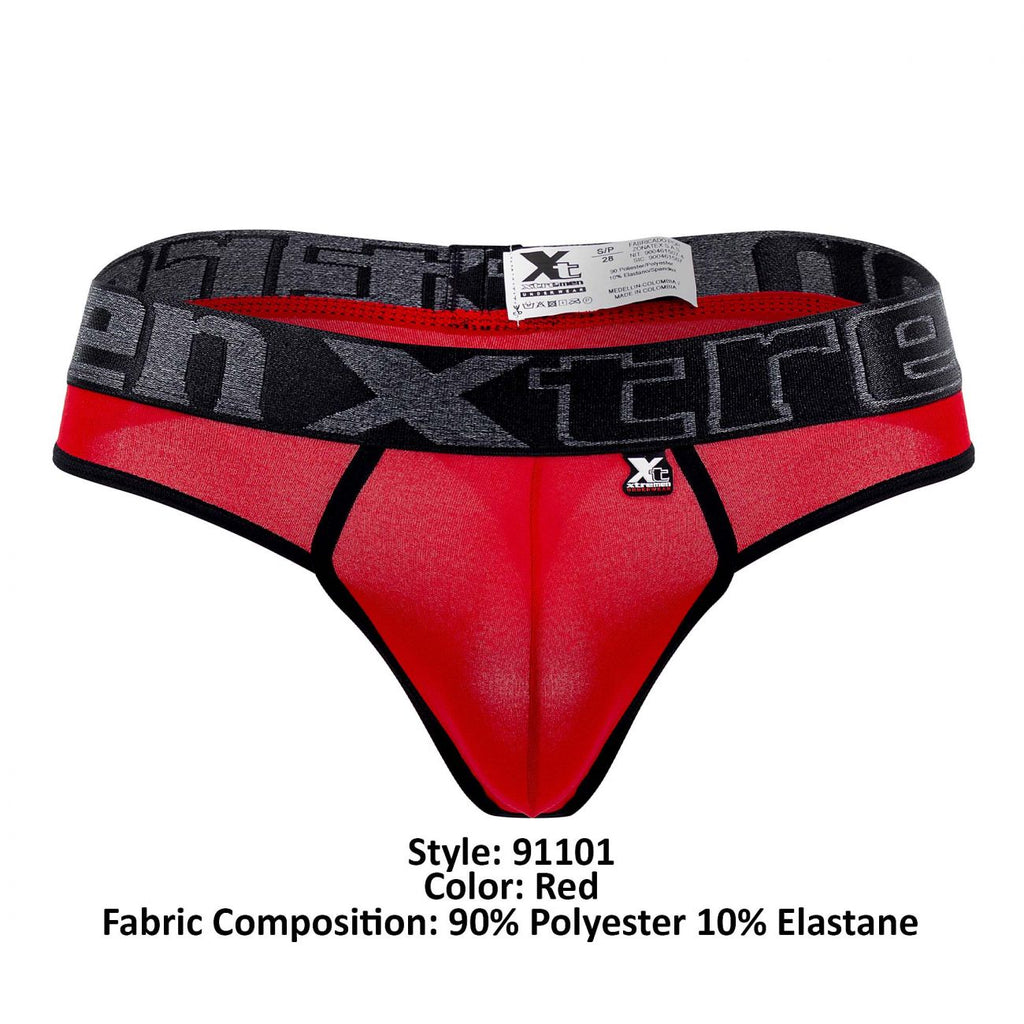 Xtremen 91101 Microfiber Thongs Color Red - DealByEthan.gay loves Xtremen