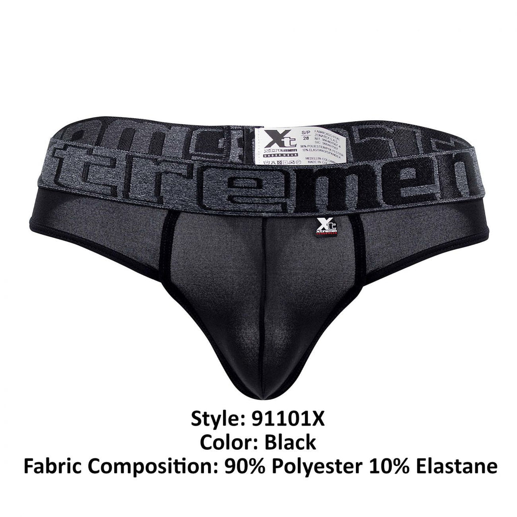 Xtremen 91101X Microfiber Thongs Color Black - DealByEthan.gay loves Xtremen