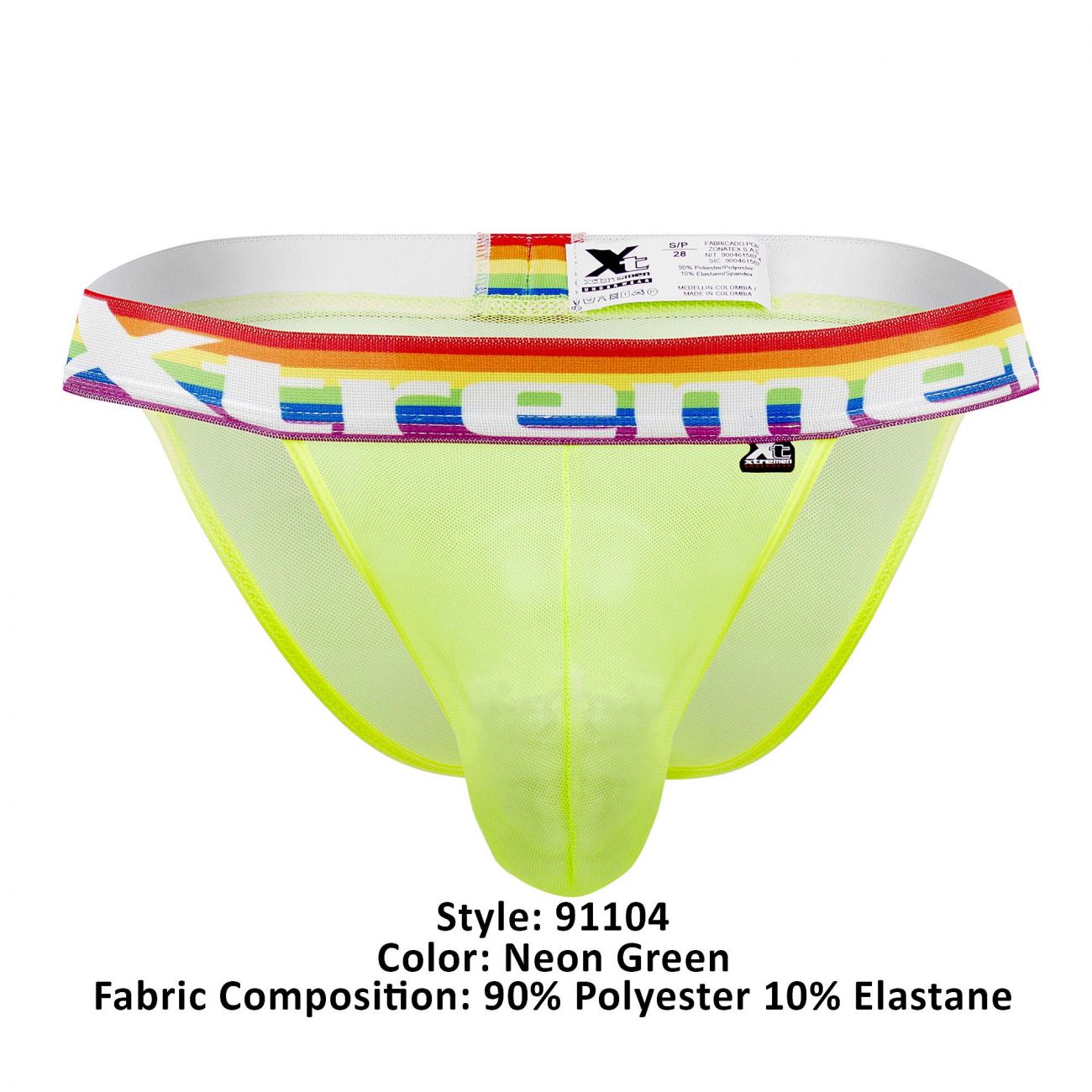 Xtremen 91104 Pride Mesh Bikini Color Neon Green - DealByEthan.gay loves Xtremen