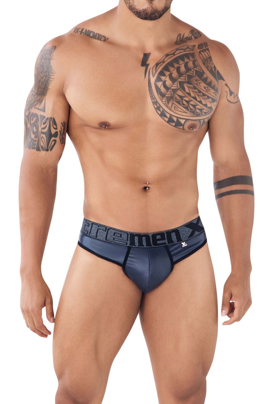 Xtremen 91113 Faux Leather Thongs Color Navy - DealByEthan.gay loves Xtremen