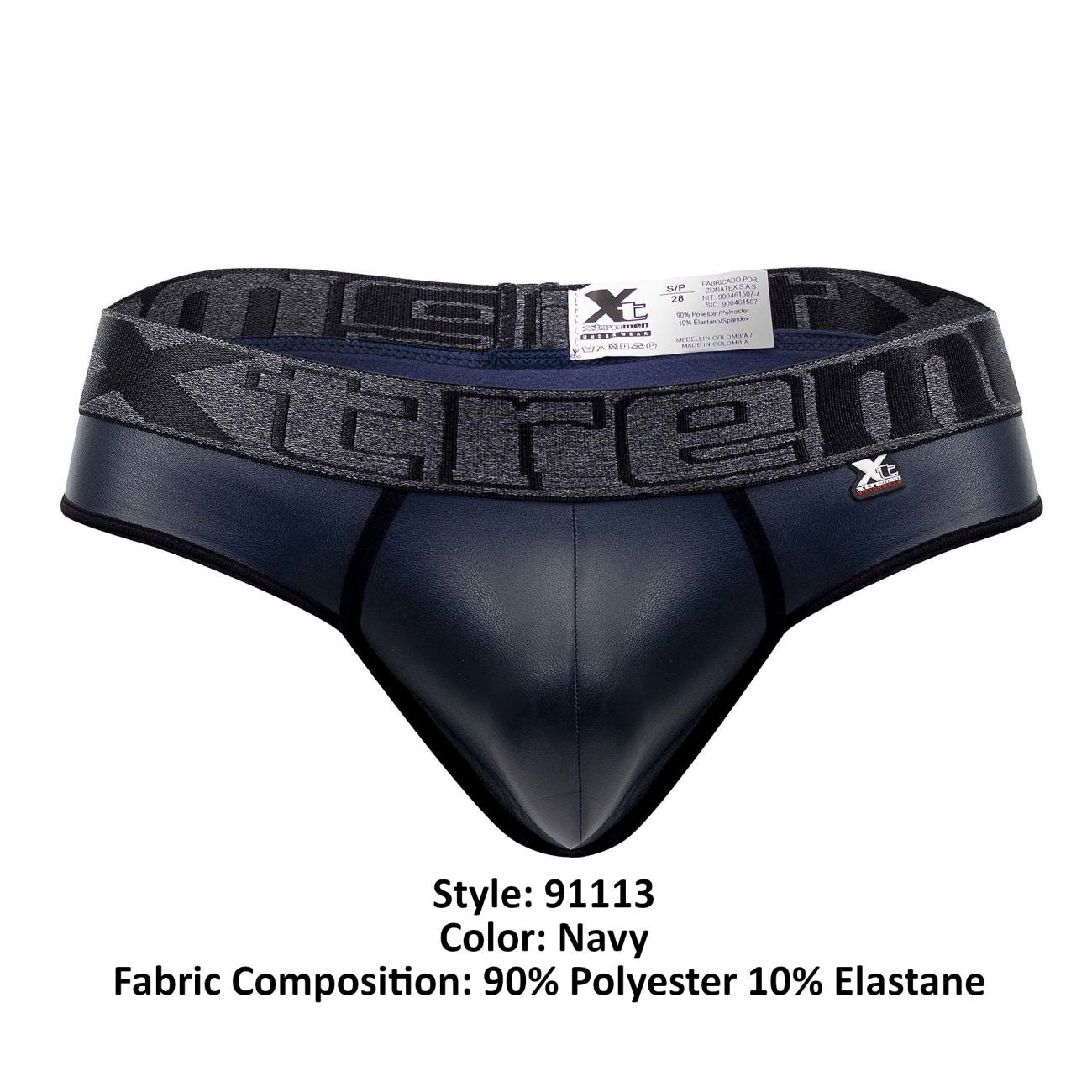 Xtremen 91113 Faux Leather Thongs Color Navy - DealByEthan.gay loves Xtremen
