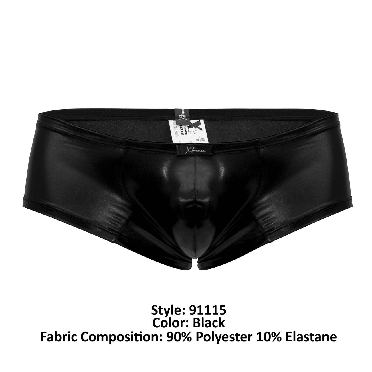 Xtremen 91115 Metallic Briefs Color Black - DealByEthan.gay loves Xtremen