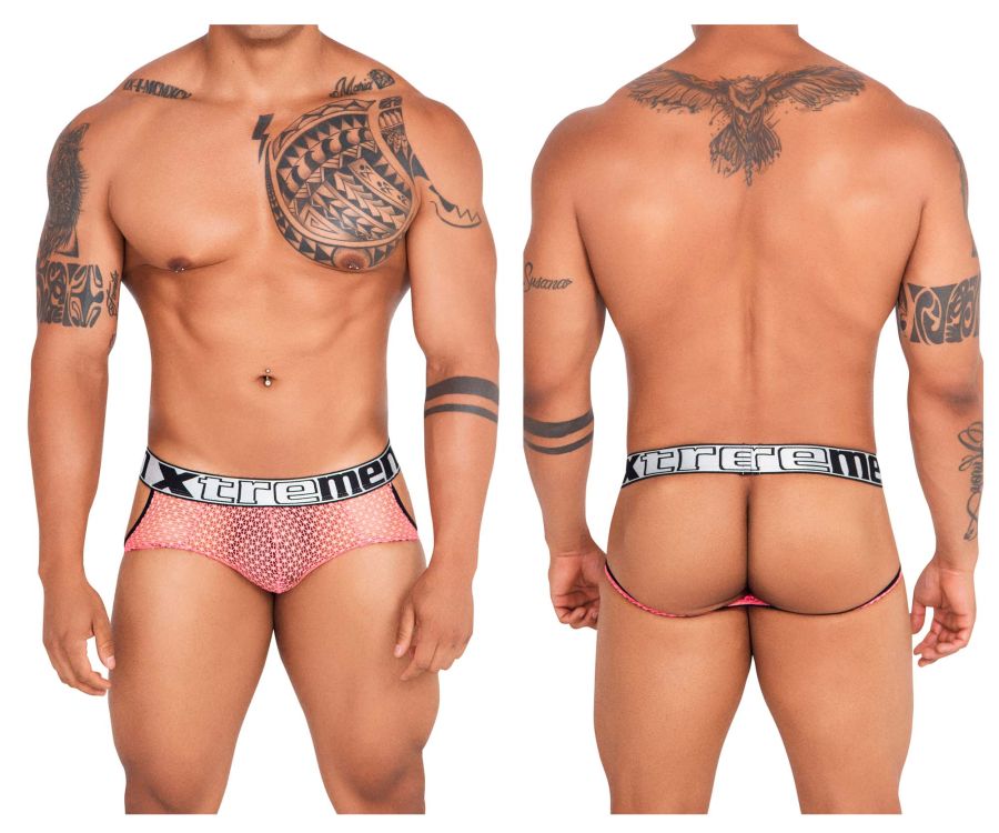 Xtremen 91119 Lace Jockstrap Color Coral - DealByEthan.gay loves Xtremen