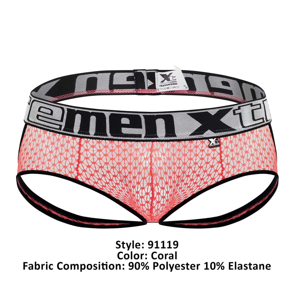 Xtremen 91119 Lace Jockstrap Color Coral - DealByEthan.gay loves Xtremen
