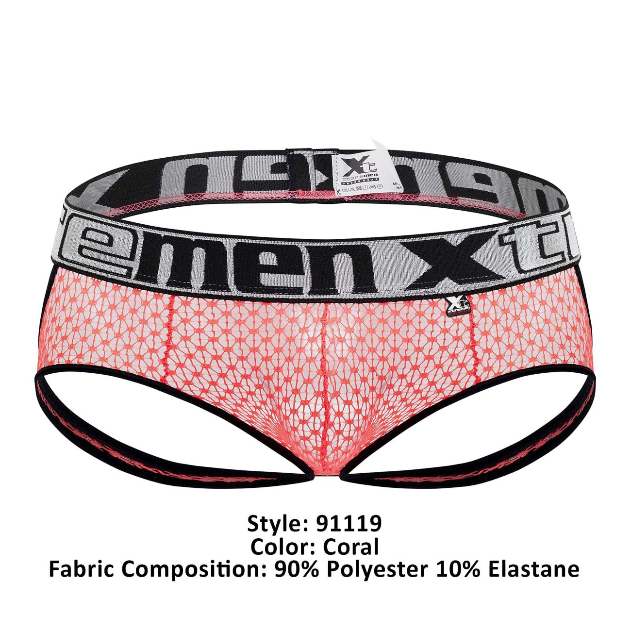Xtremen 91119 Lace Jockstrap Color Coral - DealByEthan.gay loves Xtremen
