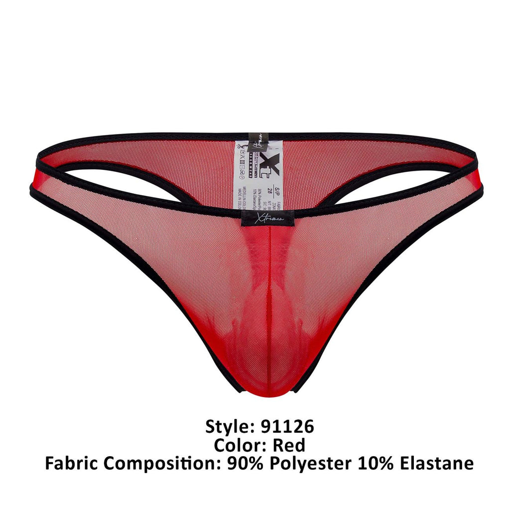 Xtremen 91126 Mesh Thongs Color Red - DealByEthan.gay loves Xtremen