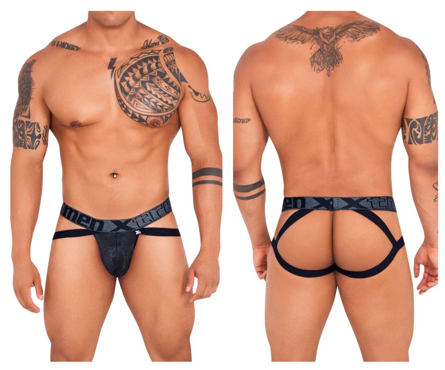 Xtremen 91128 Snake print Jockstrap Color Black - DealByEthan.gay loves Xtremen