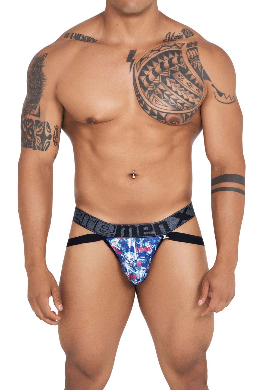 Xtremen 91130 Printed Jockstrap Color Royal - DealByEthan.gay loves Xtremen