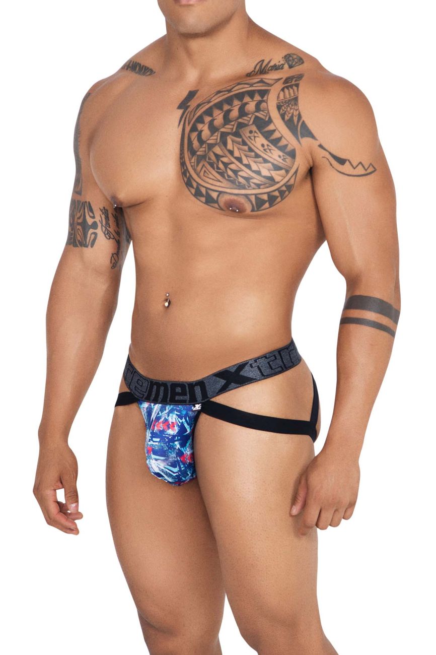 Xtremen 91130 Printed Jockstrap Color Royal - DealByEthan.gay loves Xtremen