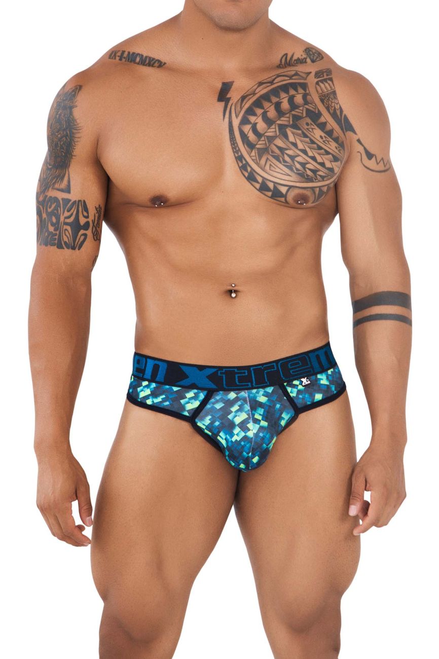 Xtremen 91131 Printed Thongs Color Green - DealByEthan.gay loves Xtremen