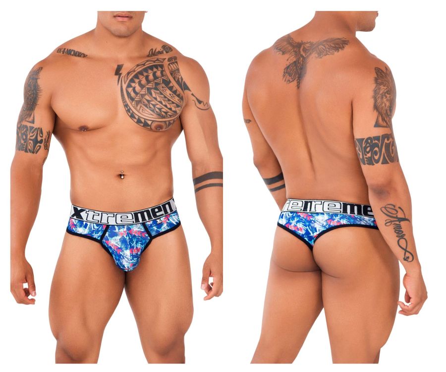 Xtremen 91131 Printed Thongs Color Royal - DealByEthan.gay loves Xtremen